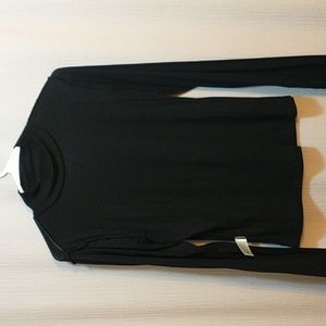 Fitted long sleeve mck neck basic top